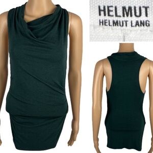 Helmut Lang drape modal wool top